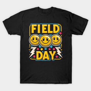 Hippie Retro Field Day Design for Kids, Teachers Field Day T-Shirt